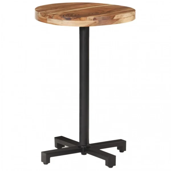 VidaXL Table De Bistro Ronde Ø50×75 Cm Bois D’acacia Massif 1