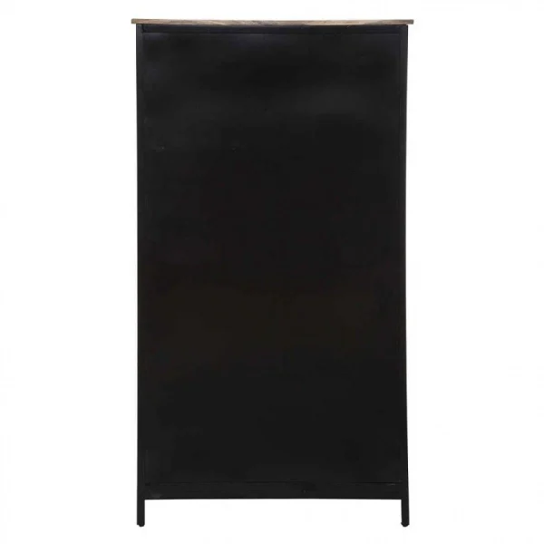 SANS MARQUE Vitrine 2 Portes Métal Et Verre Tibo Atmosphera – Noir 5