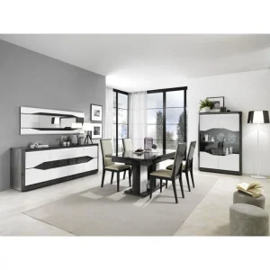 Modern Living Vitrine 2P L.120 MATERA Blanc/imitation Chêne Gris 9