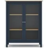 Pegane Vitrine En Pin Massif Chêne Et Bleu, Meuble De Rangement Avec 2 Porte… 14