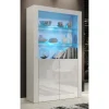 Dusine Vitrine JIVE 90 Cm Blanc Laqué Avec LEDS 14