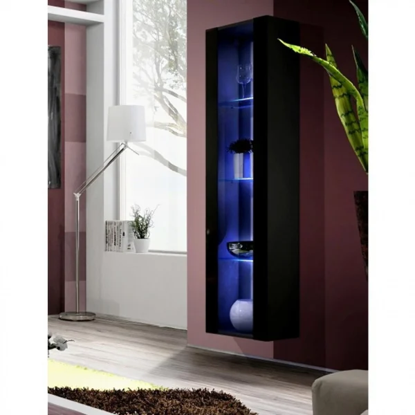 Ac-Deco Vitrine LED Murale Design Fly II 170cm Noir 1