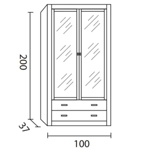 Visiodirect Vitrine Meuble De Rangement 2 Portes en Pin Massif Coloris Cerisier?… 15