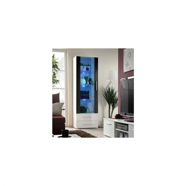 Ac-Deco Vitrine Murale à Poser LED – Neo V – 60 Cm X 190 Cm X 40 Cm – Blanc E… 1