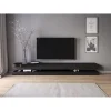 VIVALDI Meuble TV – FLY – 280 Cm – Noir Mat / Noir Brillant – Style Mo… 14