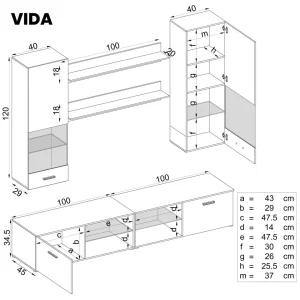 Marque Generique Extreme Furniture Vida Ensemble De Meubles | Ensemble De Meubles De Sa… 9